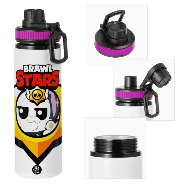 Brawl Stars Kit — Μεταλλικό παγούρι νερού με καπάκι ασφαλείας, αλουμινίου 850ml