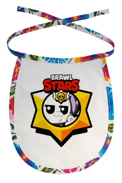 Brawl Stars Kit — Stain-resistant baby bib with tie, multicoloured