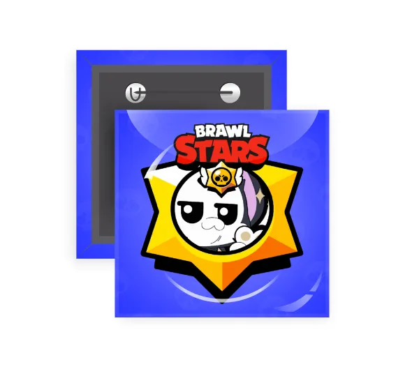 Brawl Stars Kit — Square pin badge, 5x5cm