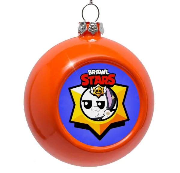 Brawl Stars Kit — Στολίδι Χριστουγεννιάτικη μπάλα δένδρου Πορτοκαλί 8cm