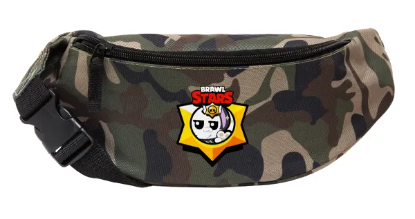 Brawl Stars Kit — Unisex waist bag (banana) in Jungle camouflage color with 2 pockets