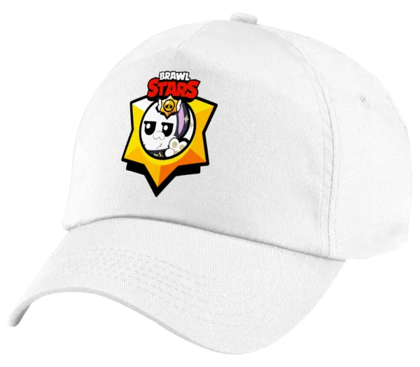 Brawl Stars Kit — Πεντάφυλλο καπέλο Λευκό, 100% Βαμβακερό (Twill), με ρύθμιση, unisex