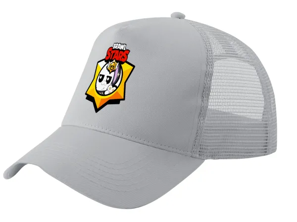 Brawl Stars Kit — Trucker Hat with Mesh, GREY, (COTTON, KIDS, UNISEX, ONE SIZE)