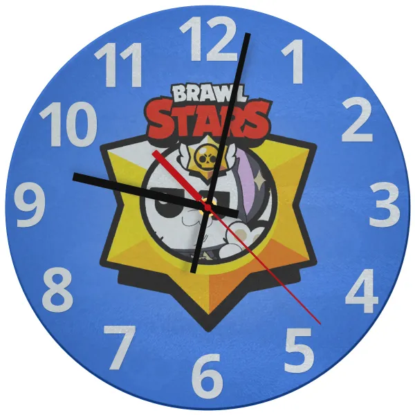 Brawl Stars Kit — Glass wall clock (30cm)