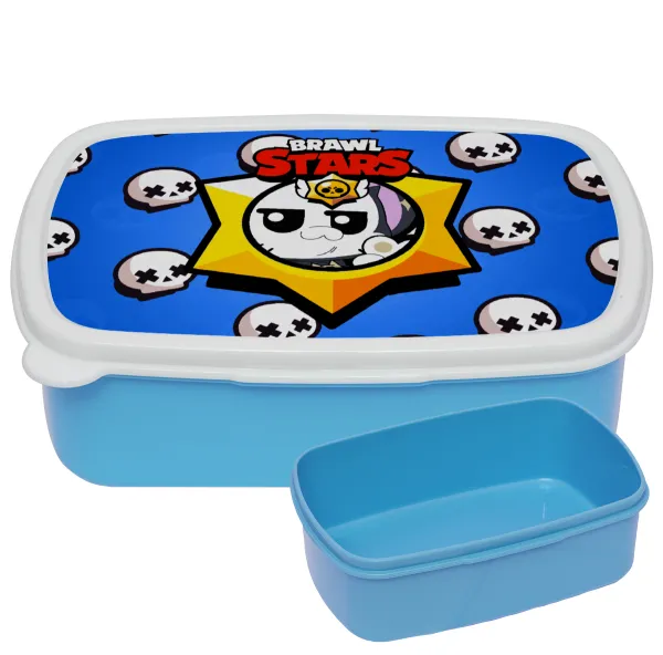 Brawl Stars Kit — BLUE kids' plastic lunch box (BPA-free), L18 x W13 x H6cm