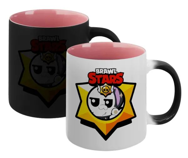 Brawl Stars Kit — Magic mug with pink interior, ceramic, 330ml, changes colour with hot drinks