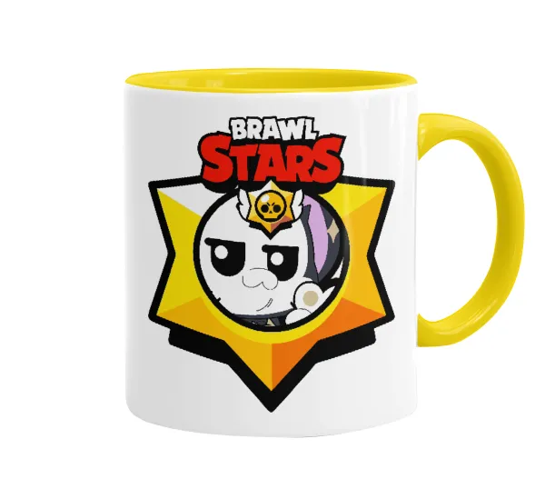 Brawl Stars Kit — Mug colored yellow, ceramic, 330ml