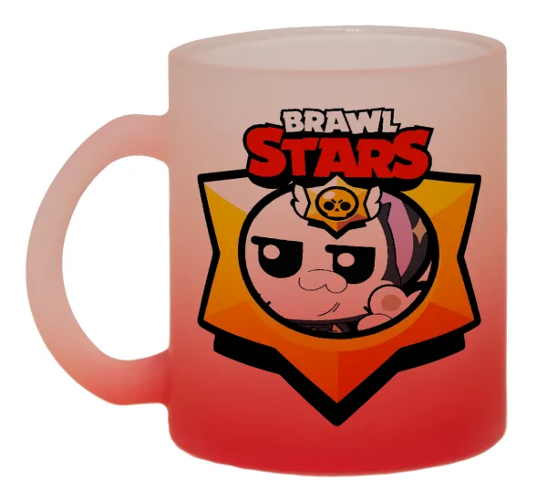 Brawl Stars Kit — Two-tone glass mug with matte red base, 330ml
