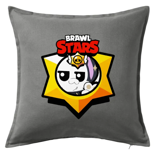 Brawl Stars Kit — Μαξιλάρι καναπέ Γκρι 100% βαμβάκι, περιέχεται το γέμισμα (50x50cm)