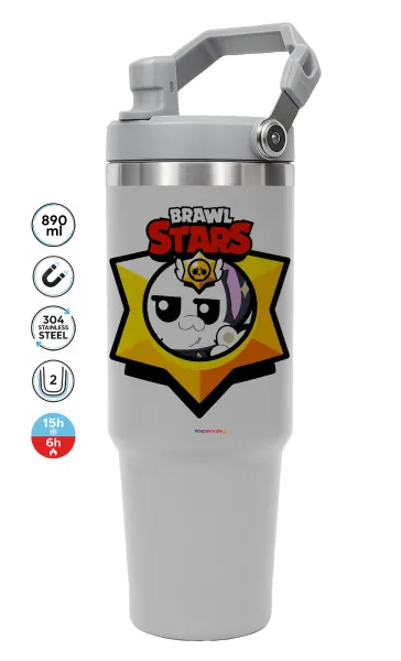 Brawl Stars Kit — GREY Travel Tumbler with Handle 890ml