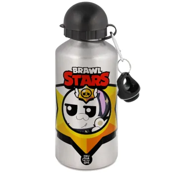 Brawl Stars Kit, Μεταλλικό παγούρι νερού, Ασημένιο, αλουμινίου 500ml