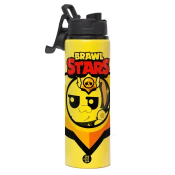 Brawl Stars Kit, Μεταλλικό παγούρι νερού με καπάκι ασφαλείας, αλουμινίου 850ml