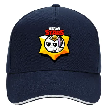 Brawl Stars Kit, DRILL Καπέλο Ενηλίκων Ultimate ΜΠΛΕ/ΛΕΥΚΟ, (100% ΒΑΜΒΑΚΕΡΟ, ΕΝΗΛΙΚΩΝ, UNISEX, ONE SIZE)