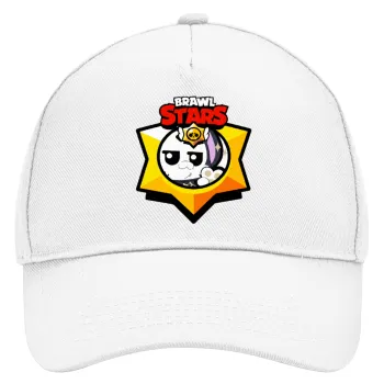 Brawl Stars Kit, Καπέλο Ενηλίκων Baseball, Drill, Λευκό (100% ΒΑΜΒΑΚΕΡΟ, ΕΝΗΛΙΚΩΝ, UNISEX, ONE SIZE)