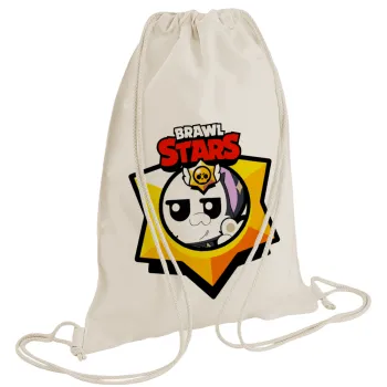 Brawl Stars Kit, Τσάντα πλάτης πουγκί GYMBAG natural (28x40cm)