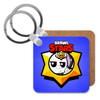 Brawl Stars Kit, Μπρελόκ Ξύλινο τετράγωνο MDF