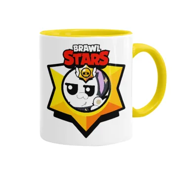 Brawl Stars Kit, Κούπα χρωματιστή κίτρινη, κεραμική, 330ml