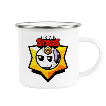 Brawl Stars Kit, Metallic enamel cup white 360ml
