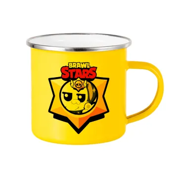 Brawl Stars Kit, Κούπα Μεταλλική εμαγιέ Κίτρινη 360ml