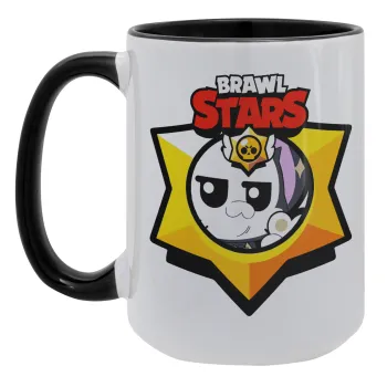 Brawl Stars Kit, Κούπα Mega 15oz, κεραμική Μαύρη, 450ml