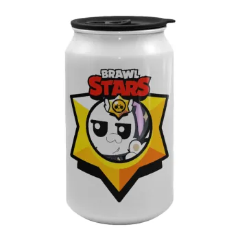Brawl Stars Kit, Κούπα ταξιδιού μεταλλική με καπάκι (tin-can) 500ml