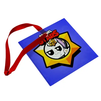 Brawl Stars Kit, Christmas ornament, glass square ornament 9x9cm