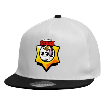Brawl Stars Kit, Καπέλο παιδικό Flat Snapback, Λευκό (100% ΒΑΜΒΑΚΕΡΟ, ΠΑΙΔΙΚΟ, UNISEX, ONE SIZE)