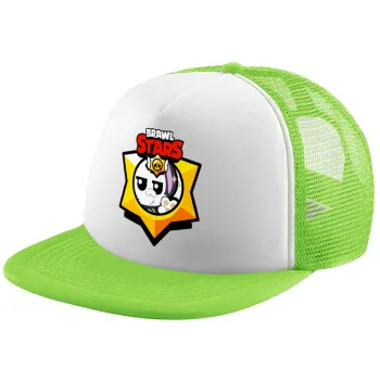 Brawl Stars Kit, Child's Soft Trucker Hat with Green/White Mesh (POLYESTER, CHILDREN'S, ONE SIZE)