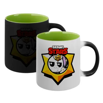 Brawl Stars Kit, Κούπα Μαγική εσωτερικό πράσινο, κεραμική 330ml που αλλάζει χρώμα με το ζεστό ρόφημα