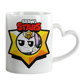 Brawl Stars Kit, Κούπα καρδιά χερούλι λευκή, κεραμική, 330ml