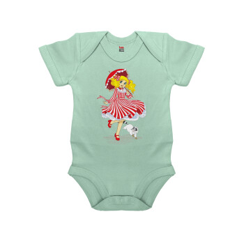 Candy, Βρεφικό φορμάκι μωρού, 0-18 μηνών, mint (Μέντα), 100% Organic Cotton, κοντομάνικο