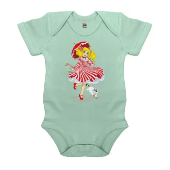 Candy, Βρεφικό φορμάκι μωρού, 0-18 μηνών, mint (Μέντα), 100% Organic Cotton, κοντομάνικο