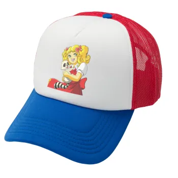 Candy, Καπέλο Ενηλίκων Soft Trucker με Δίχτυ Red/Blue/White (POLYESTER, ΕΝΗΛΙΚΩΝ, UNISEX, ONE SIZE)