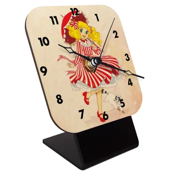 Candy, Επιτραπέζιο ρολόι σε φυσικό ξύλο (10cm)