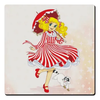 Candy, Τετράγωνο μαγνητάκι ξύλινο 6x6cm