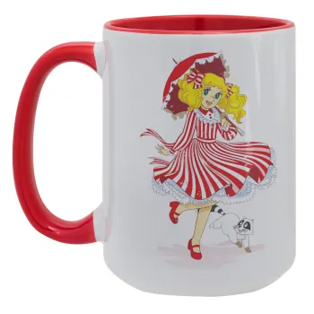 Candy, Κούπα Mega 15oz, κεραμική Κόκκινη, 450ml
