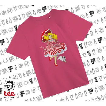 Candy, ΡΟΖ παιδικό T-Shirt από 100% βαμβάκι, για κάθε μέρα. Vegan & OEKO-TEX πιστοποιημένο.