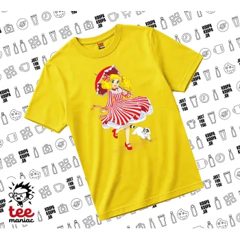 Candy, yellow childrens T-Shirt made of 100% cotton, for every day. Vegan & OEKO-TEX certified.