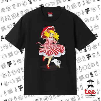 Candy, Κλασικό T-Shirt, διπλής ραφής, χωρίς πλευρικές ραφές ΜΑΥΡΟ από 100% βαμβάκι. Vegan & OEKO-TEX πιστοποιημένο.