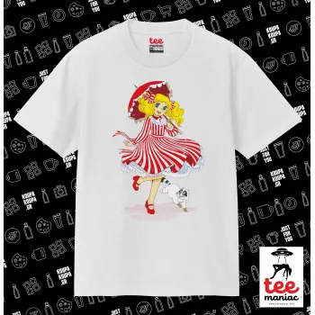 Candy, Κλασικό T-Shirt, διπλής ραφής, χωρίς πλευρικές ραφές ΛΕΥΚΟ από 100% βαμβάκι. Vegan & OEKO-TEX πιστοποιημένο.