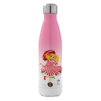 Candy, Metal mug thermos Pink/White (Stainless steel), double wall, 500ml