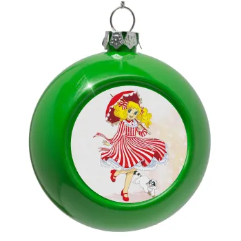 Candy, Green Christmas tree ornament bauble 8cm