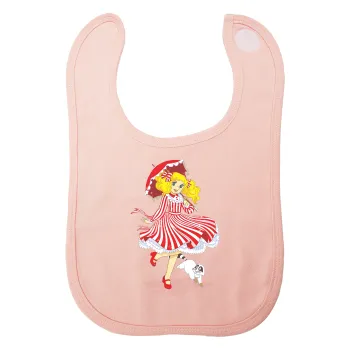 Candy, Σαλιάρα με Σκρατς ΡΟΖ 100% Organic Cotton (0-18 months)