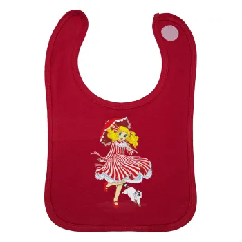 Candy, Σαλιάρα με Σκρατς Κόκκινη 100% Organic Cotton (0-18 months)