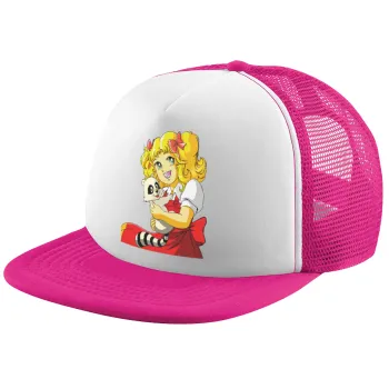 Candy, Καπέλο Ενηλίκων Soft Trucker με Δίχτυ Pink/White (POLYESTER, ΕΝΗΛΙΚΩΝ, UNISEX, ONE SIZE)