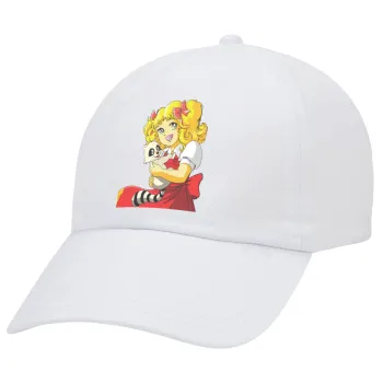 Candy, Καπέλο Ενηλίκων Baseball Λευκό 5-φύλλο (POLYESTER, ΕΝΗΛΙΚΩΝ, UNISEX, ONE SIZE)