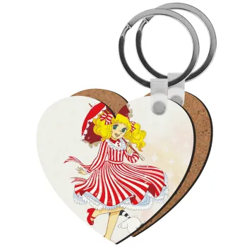 Candy, Μπρελόκ Ξύλινο καρδιά MDF
