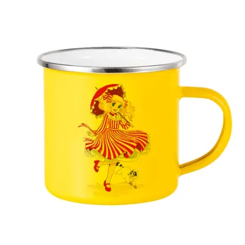 Candy, Yellow Enamel Metallic Cup 360ml
