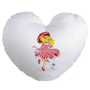 Candy, Μαξιλάρι καναπέ καρδιά 40x40cm περιέχεται το  γέμισμα