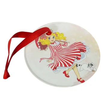 Candy, Στολίδι Χριστουγεννιάτικο στολίδι γυάλινο 9cm